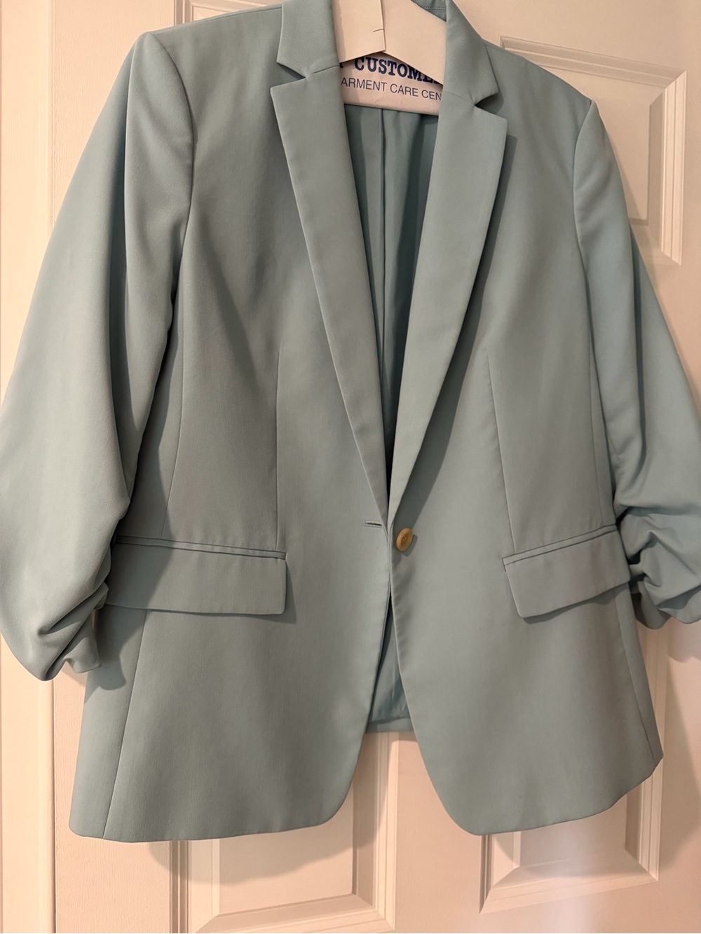 Ann Taylor Light Blue Single-Button Blazer